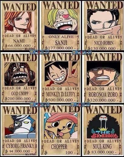 all one piece bounties